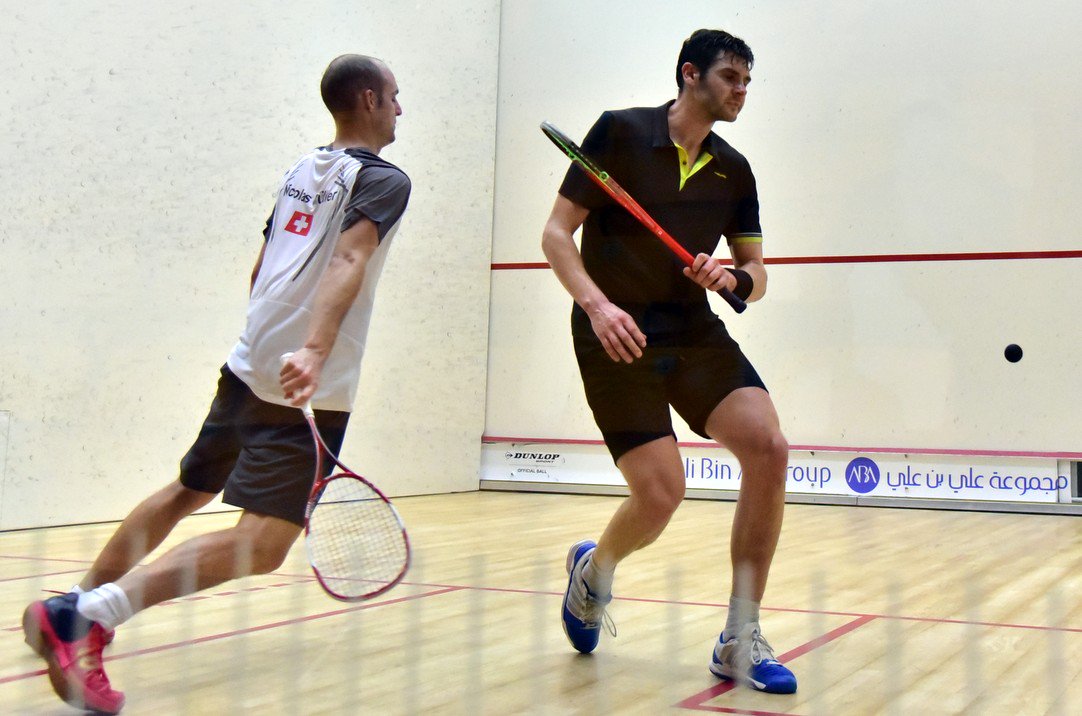 QCsquash's tweet photo. It's a wonder that @MuellerNicolas doesn't fall flat on his face #extremelean https://t.co/vYUtwrL3aC