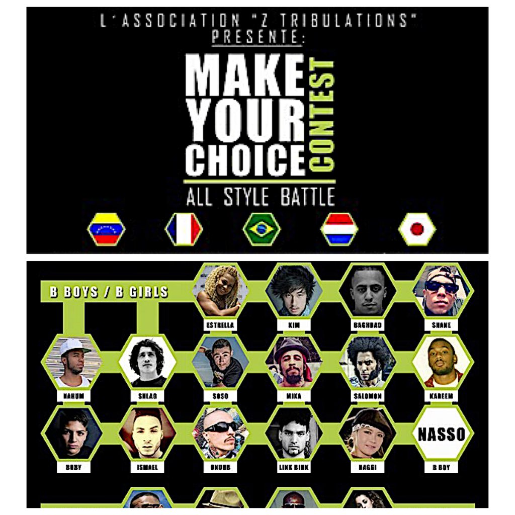 Inviter guest àvc Bagdad ;)
Aujourd'hui à Montreuil . Internationale battle Make Your Choice !! #reims #footzbeul