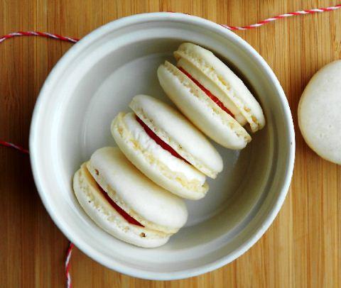 Strawberry Shortcake Macarons. 