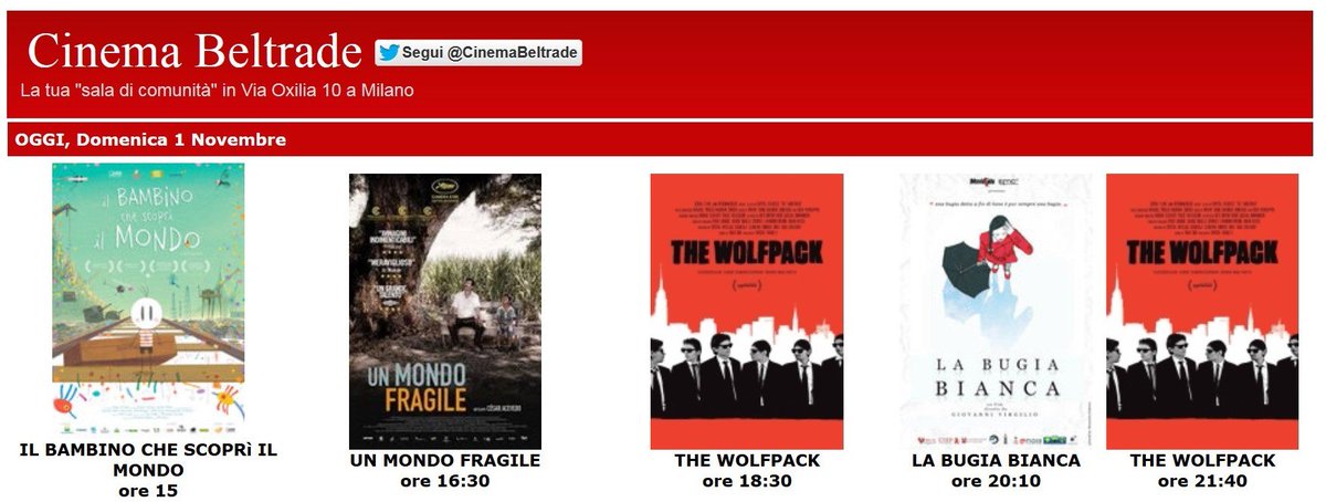 CinemaBeltrade's tweet photo. E dopo #Helloween per noi non cambia nulla: continuiamo con film belli e interessanti ;-) https://t.co/26WubaOE9X https://t.co/xVa8FbFh4T