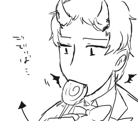 ろくろせんせの悪魔足立さんのデザインが好きすぎるのにうまく描けなくて泣きそう というか絵が描けなくなってきているやばい 
