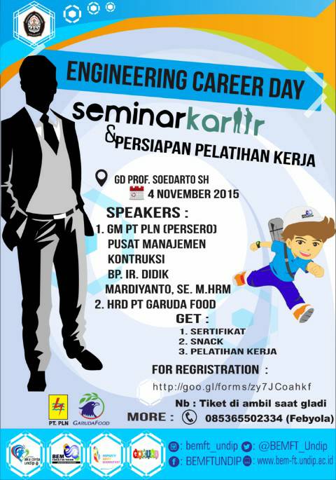 Acara "Seminar Karir &amp; Persiapan Pelatihan Kerja"
cek :facebook.com/groups/depsosb…
<a href="/HMED3Undip/">HME D3 Elektro UNDIP</a> <a href="/HMDSFTUNDIP/">HMDS FT UNDIP</a> <a href="/HMM_UNDIP/">HMM UNDIP</a>