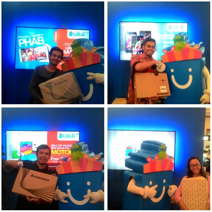 bliblidotcom's tweet photo. Ini dia para pemenang Lenovo Happiness Bag! Pada sumringah semua ya senyumnya. :D #Indocomtech2015 https://t.co/NovQID4vJo