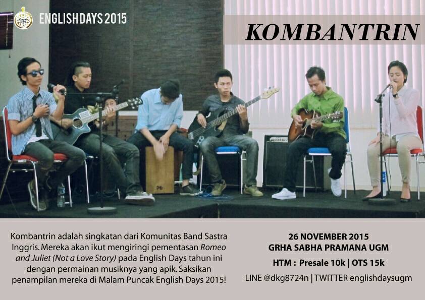 Penampil ketiga R&amp;J (NOT A LOVESTORY): KOMBANTRIN