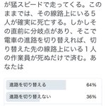 複数人の命と一人の命を天秤にかけると？？
