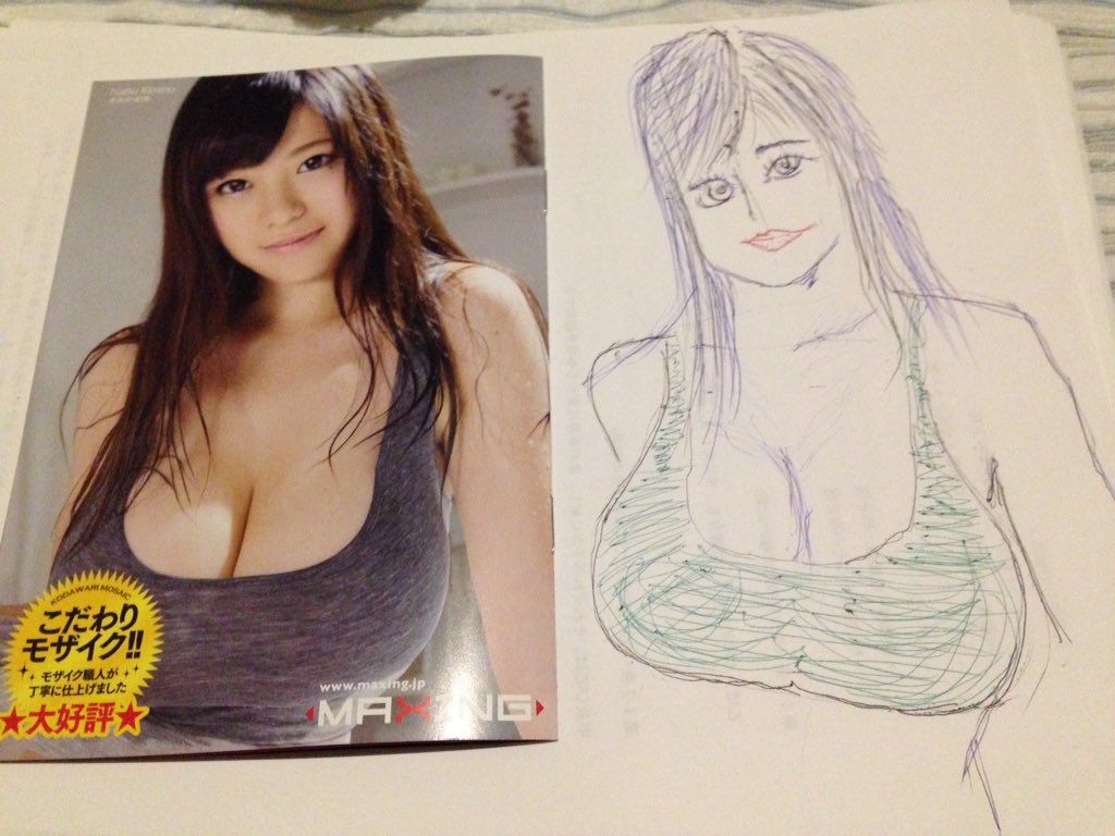 ヂョニー・リハッヴ on X: Drawing with my left hand. It takes 15 minutes. model Kimino  Natsu きみの奈津 t.cogBcgfCBSae  X