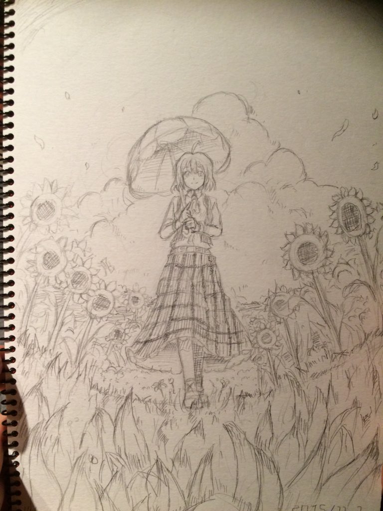 スケブに描かせていただいた風見幽香 