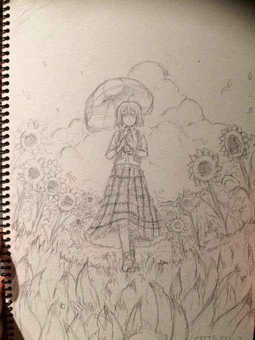 スケブに描かせていただいた風見幽香 