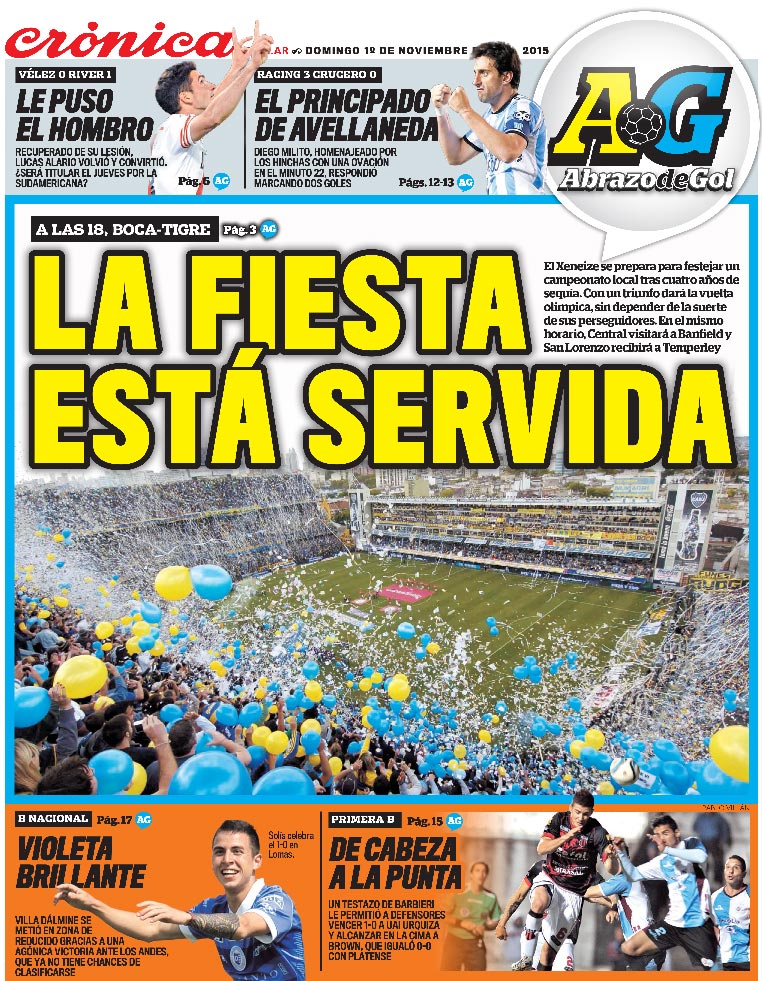 Cronica_ok's tweet photo. #AbrazoDeGol te anticipa la posible fiesta de #Bocamp... Lo que dejó #River y #Racing. Y muchísimo ascenso https://t.co/B2LcX47H5d