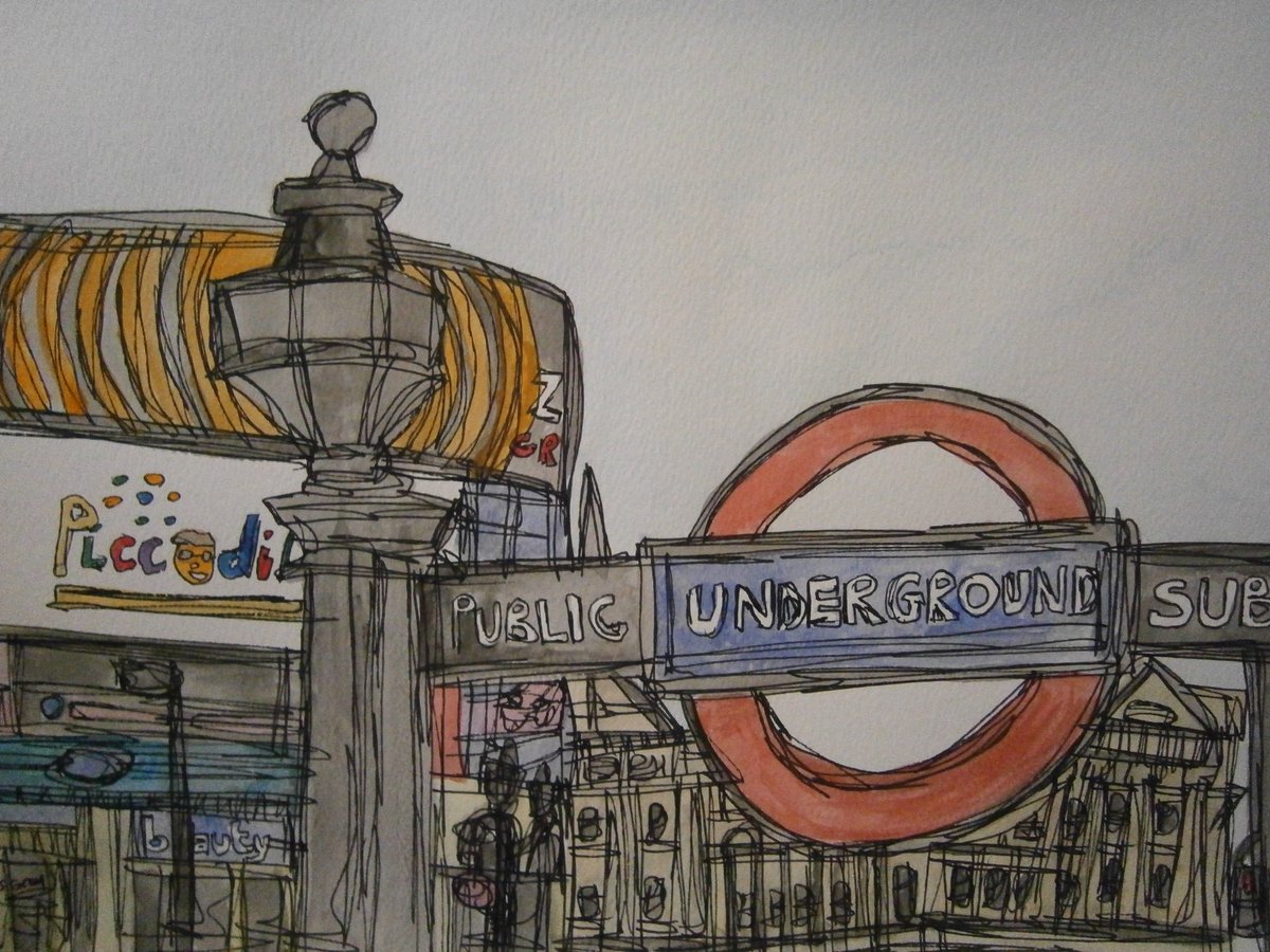 JonathanGrayArt's tweet photo. Travelling by the Tube
#London #LondonUnderground #Tube #Train #PicadillyCircus #Landmark #LinearLandscape https://t.co/l1LK0TBZRg