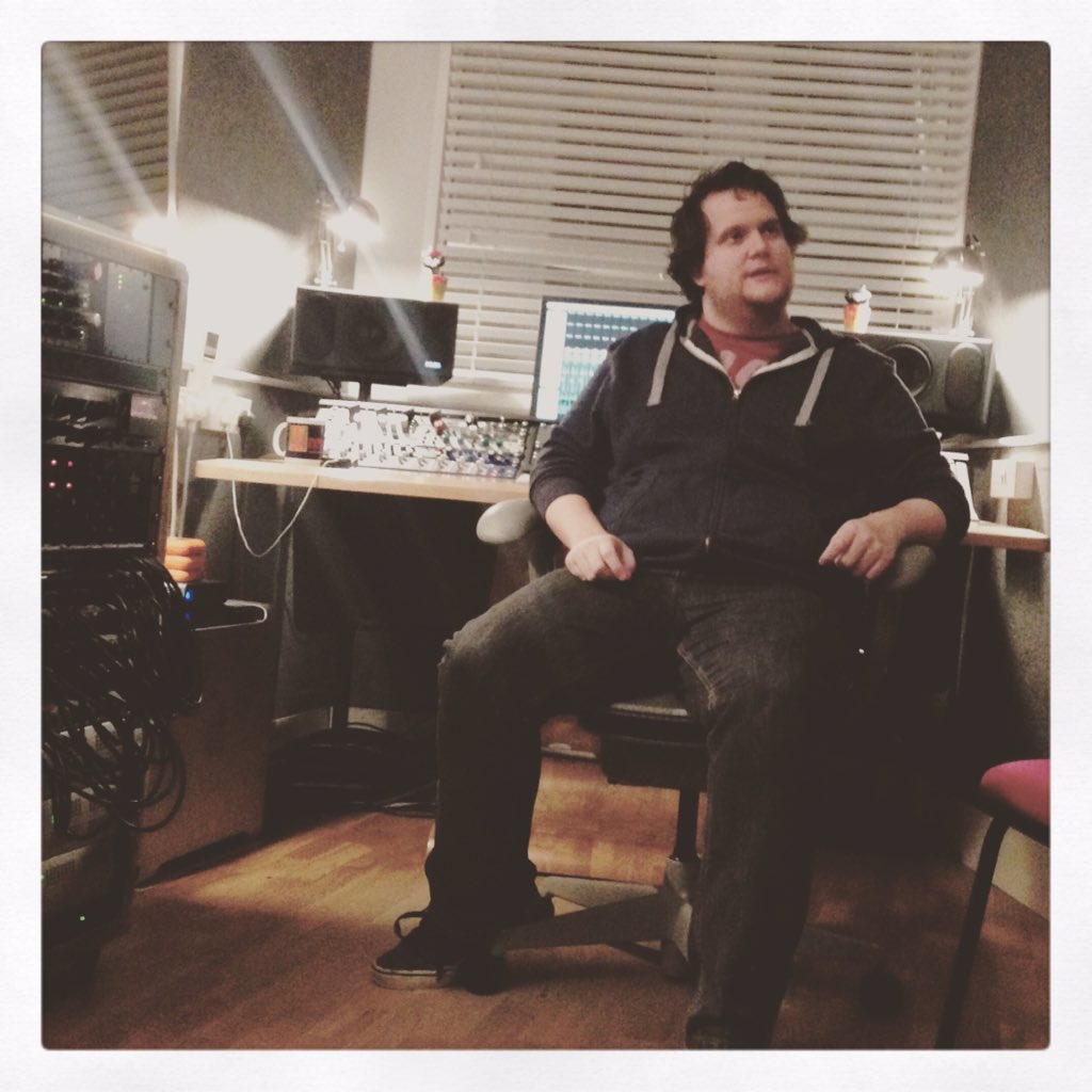 EchoArcadia's tweet photo. First day in the studio! Exciting times! #secondalbum #slateroomstudio #edinburgh https://t.co/wWZa18RGVs