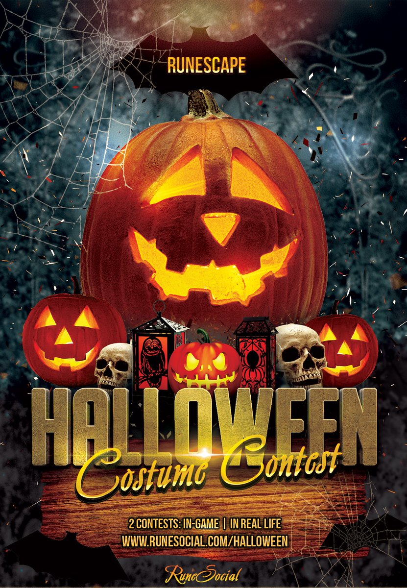 RuneSocial's tweet photo. Today is the last day to enter the #RuneScape Halloween Costume Contest / Giveaway! 
RT to spread the word! ☺ https://t.co/g9eGyTrtoM