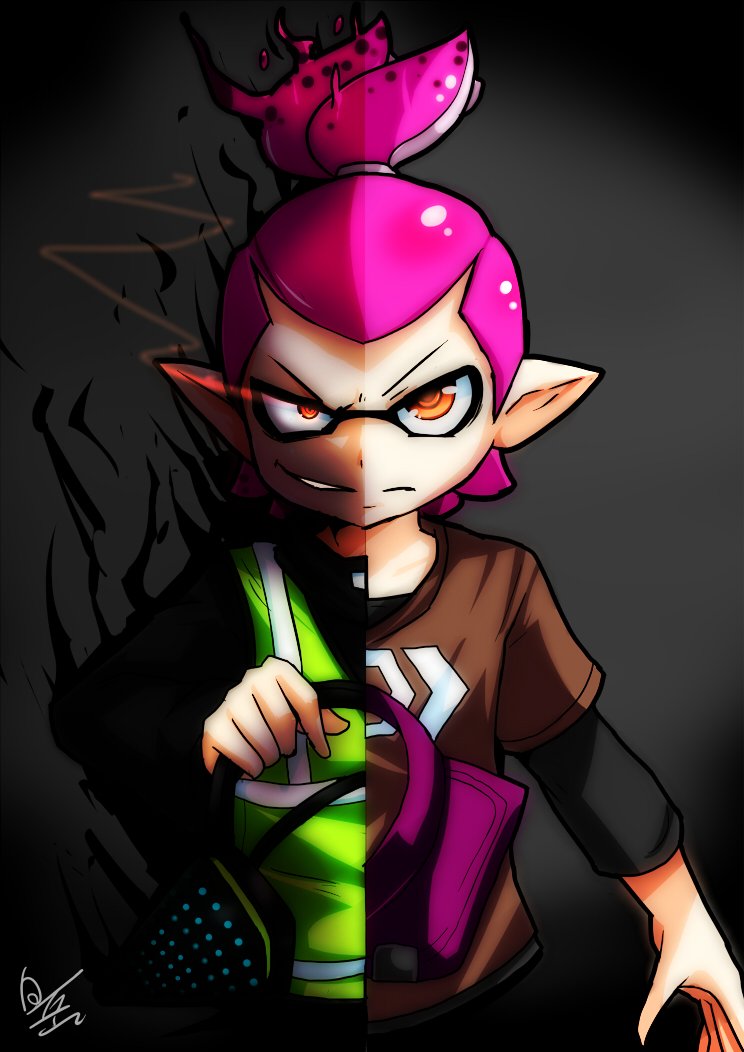 イカたけ Su Twitter スプラトゥーン絵 元３号の紫ボーイ T Co S9blpettud Twitter
