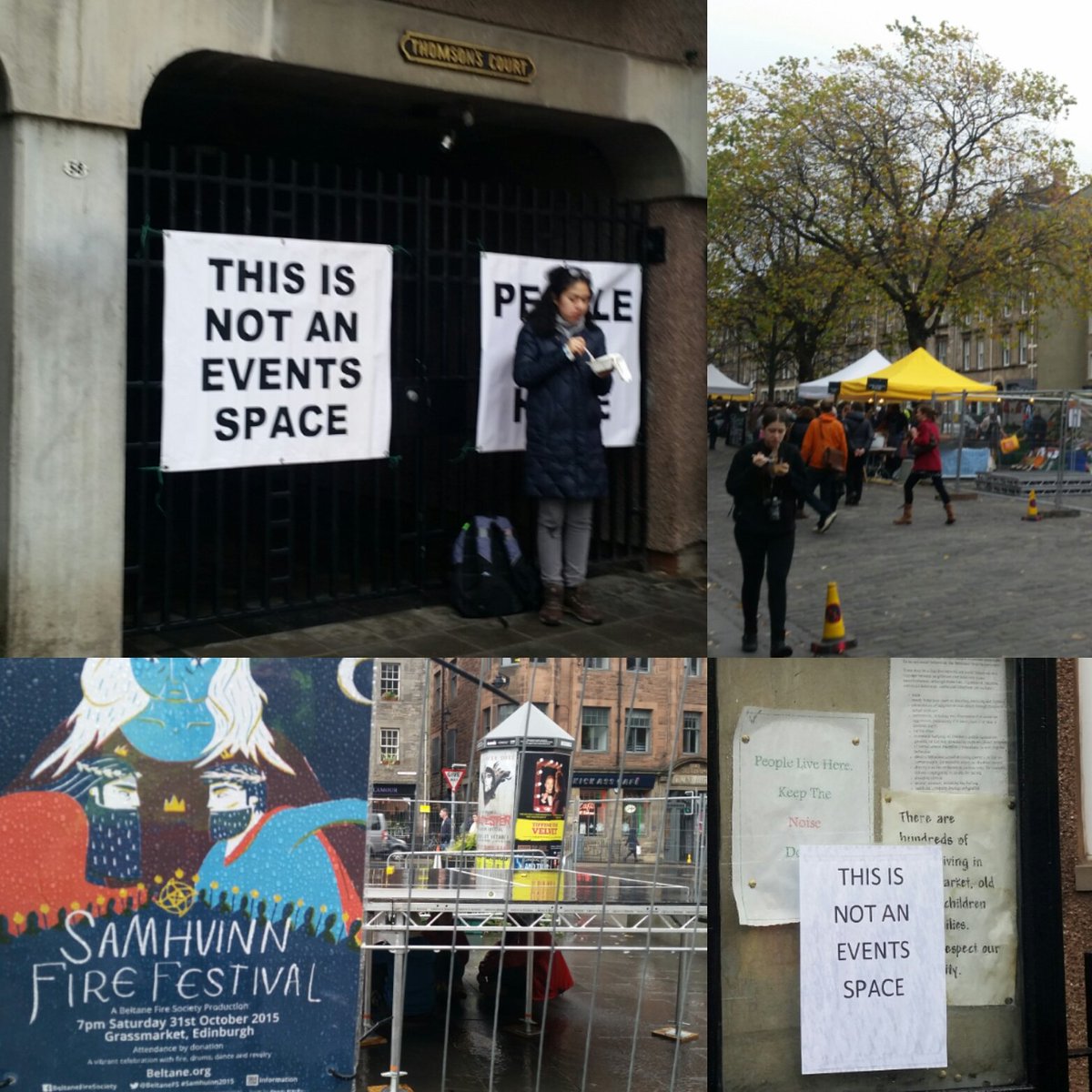 EdiLivingLab's tweet photo. Tension in the Grassmarket, residents v events. What is this place for? #walkhack https://t.co/fPzjY1psYe