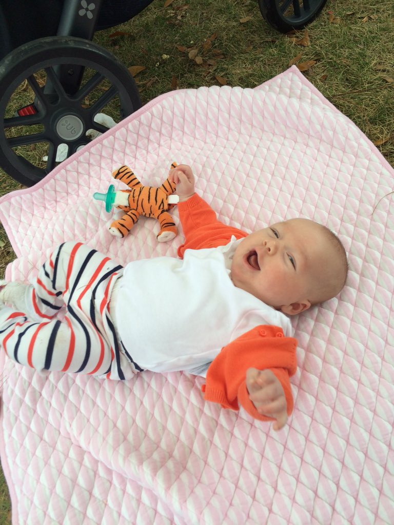 GlennWarren34's tweet photo. Having fun at her first tailgate yesterday. The sororities in #Auburn are already contacting about rush. #WarEagle https://t.co/QRsmUPHPyI