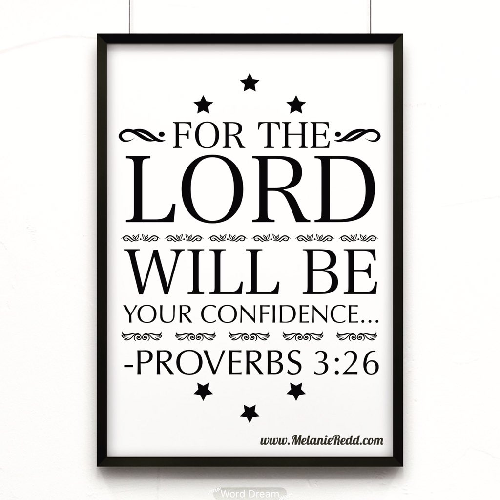 MelanieRedd's tweet photo. "For the LORD will be your confidence..."
Prov.3:26
#Hope #MelanieRedd #MinistryofHope https://t.co/Rau9GKCvbi