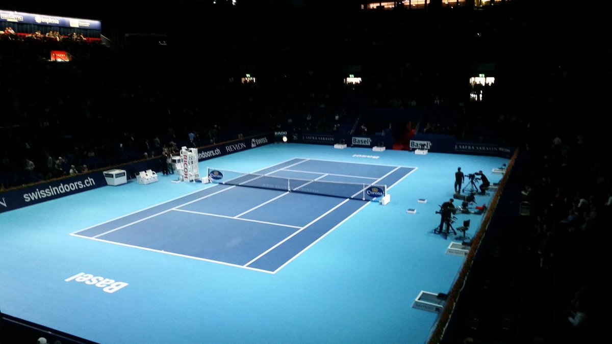fans4roger's tweet photo. Waiting for the Champions #Federer #Nadal # SwissIndoors https://t.co/OvH3GapVf4