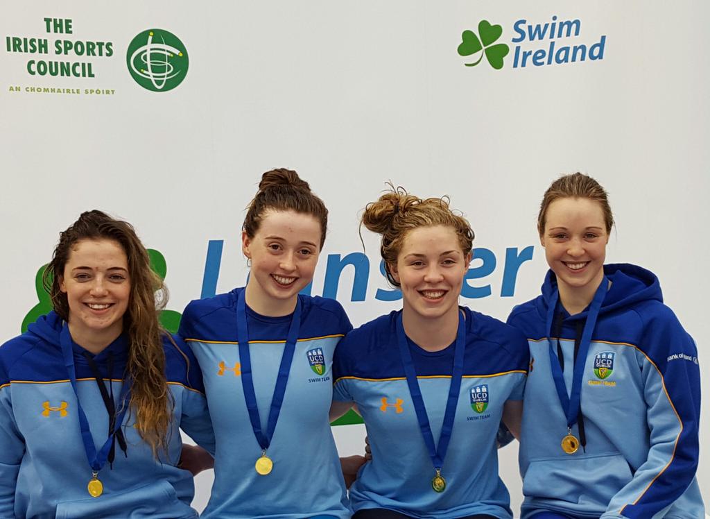 SwimLeinster's tweet photo. Winners of Girls 400FTR in NEW IRISH Senior Record (standing since 2003) @UCDswimming 3:49.84 #WellDone https://t.co/AxhTjGWhA9