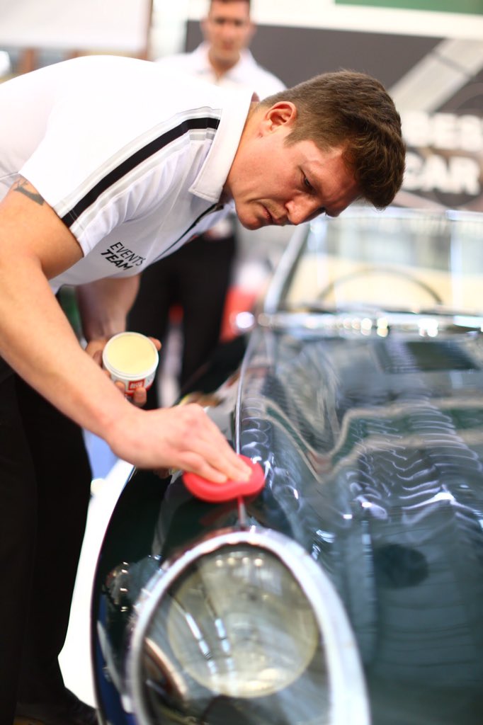 InfluenceComms's tweet photo. .@autoglym team ensuring the 'Best British Car Ever' display is picture perfect #PassionForPerfection #CSCShow https://t.co/IlhLHKCJ1P