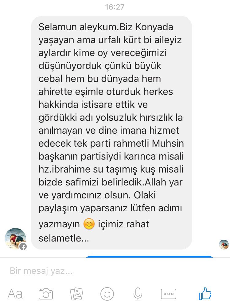 BBP_Konya's tweet photo. #SafınıBelirleBenimSafımBBP diyen bir ailemizin mesajı 👏🏻👏🏻👏🏻 https://t.co/VqS2zpCMRl