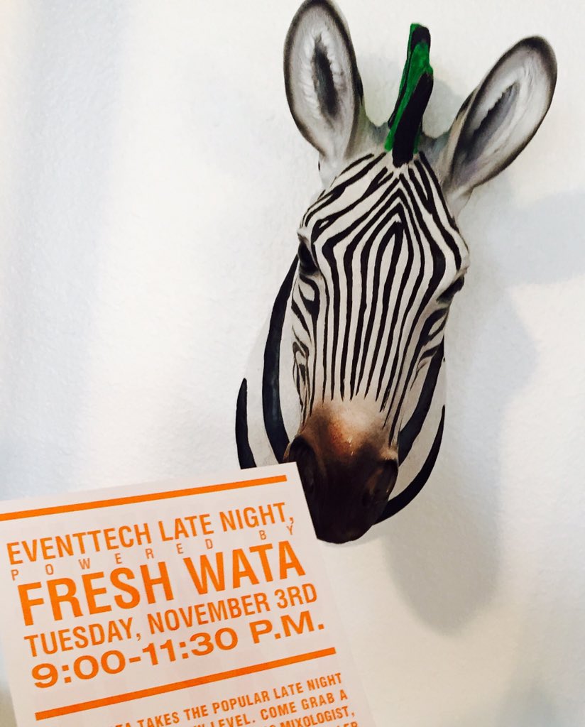 FreshWata's tweet photo. Spend Tuesday night w us! #interactiveparty #eventtechlive #registration #creativepull #designers #globalevents https://t.co/wySeBuGjV1