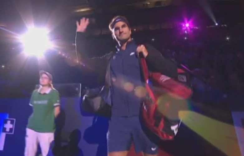 swiss_tennis's tweet image. Let&apos;s go @rogerfederer! #GoFor7 #swissindoors15 #SupportTheSwiss