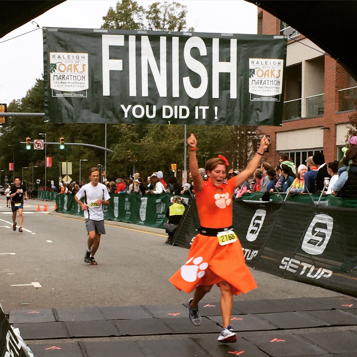 So many smiles at the finish line! #runoaks