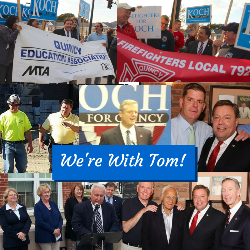 Koch4Quincy's tweet photo. By working together, Tom has earned the trust of folks such as Gov. Charlie Baker, and Congressman Stephen Lynch https://t.co/VvXlnczkYJ