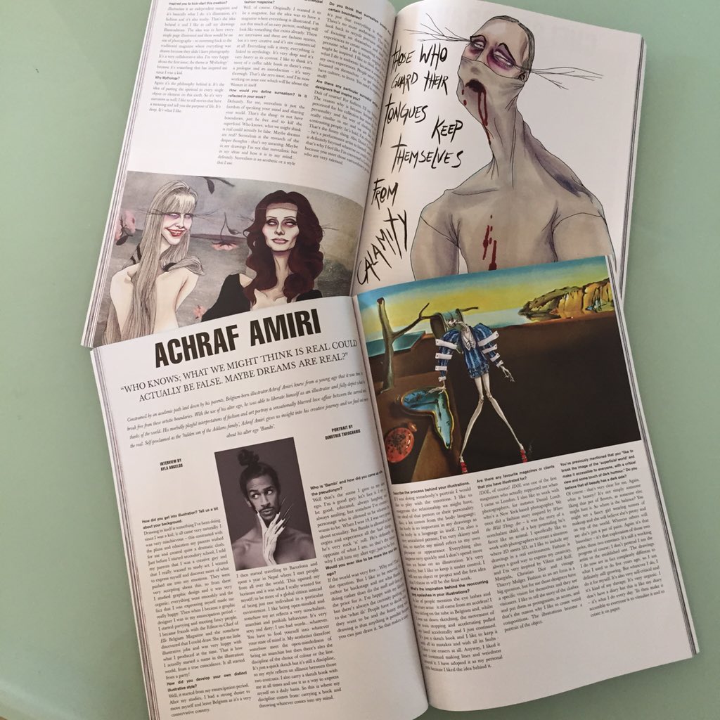 ACHRAFAMIRI's tweet photo. Thank you @idolmagazine for the feature | #IDOLSurrealismIssue 🎭✨ #IDOLmagazine #AchrafAmiri #illustrashion ☁️⭐️🍏 https://t.co/qED4E79tdT