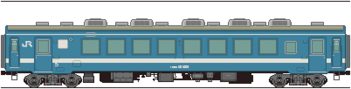 快速海峡 50系客車 客室座席 新幹線0系 鉄道座席 2人掛け 布張り