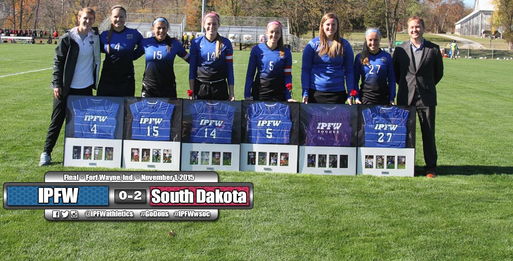 GoMastodons's tweet photo. #IPFWwsoc fell 2-0 to South Dakota. Thanks for supporting the 'Dons this season!!! https://t.co/OqvmuOYg2n