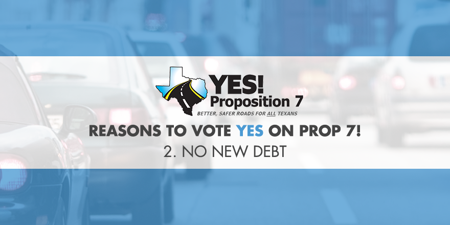TexansForProp7's tweet photo. Two days until the November 3 Election! Today's reason to vote for Prop 7: No New Debt #txlege https://t.co/lQ8MyVHqBc