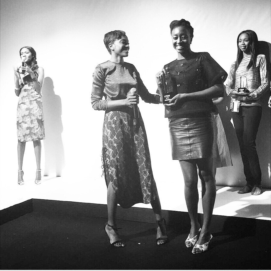So honoured to receive the @LFDW_NG accessory designer of the year award last night! Thank U for ur ❤️and support!