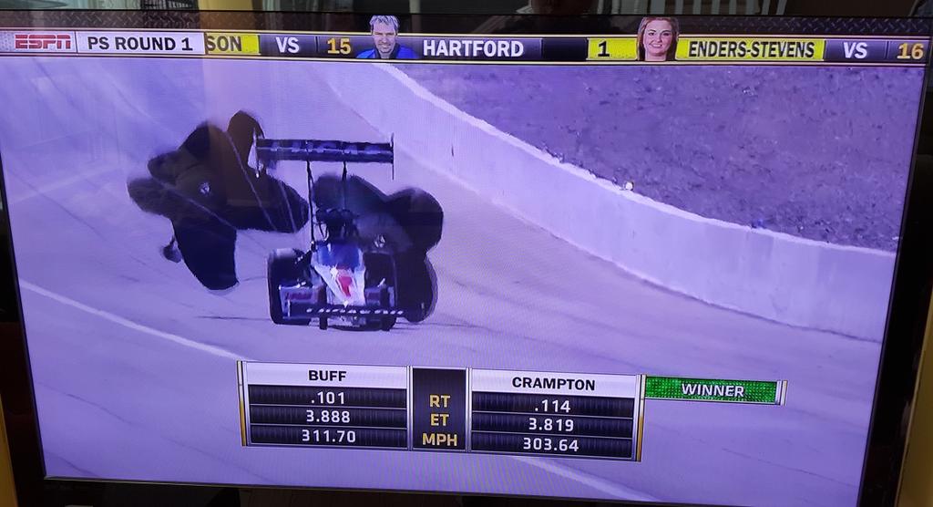 shana_polk's tweet photo. Rd 1 winners!!! Way to go @richiecrampton and @MLRtopfuel team!! #getthatwally #NHRAVegas #NHRA https://t.co/00Mg1GO5y6