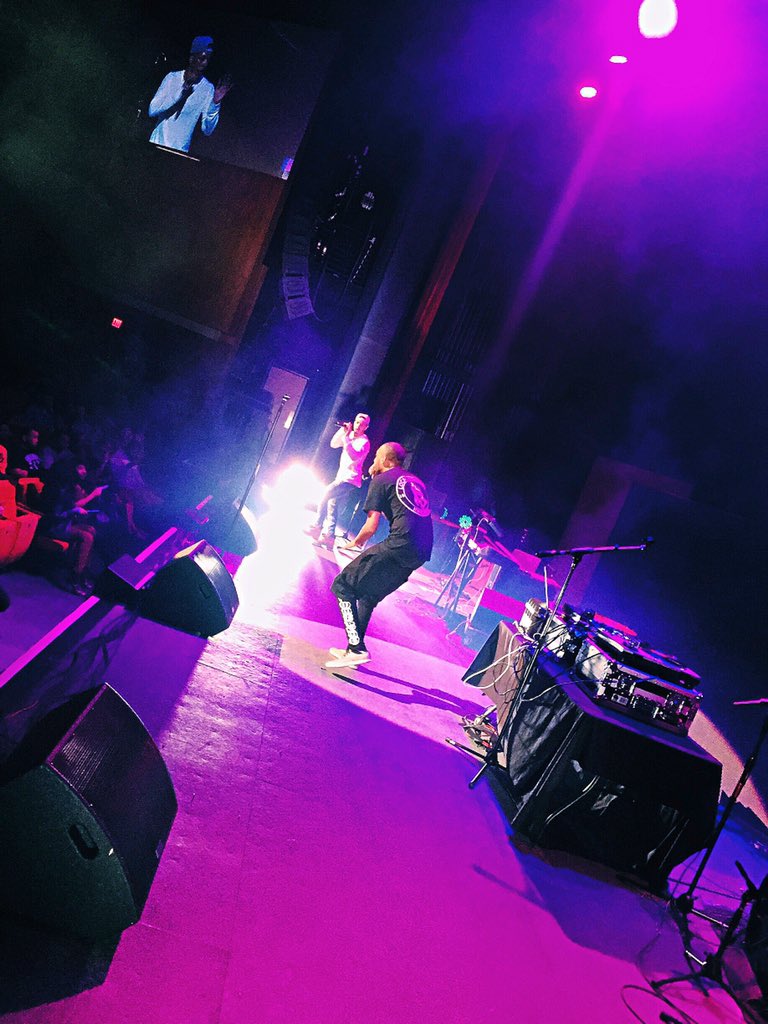 RolandChampaine's tweet photo. Had a chance to share the stage with my boy @freddying. Chasing a dream so it can become reality #Champaine https://t.co/po5QQ0qQJr