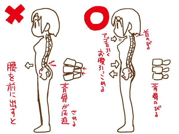 【備忘のためのbot】腰痛治療に行った整形外科で聞いた話。腰が痛いからといって頻繁に背中を反らせてると、背骨が圧迫されて痛くなるらしい!背中を反らせるのではなくお腹を引っ込めろだって。お腹を引っ込めてチ◯コを突き出す感じかな? 