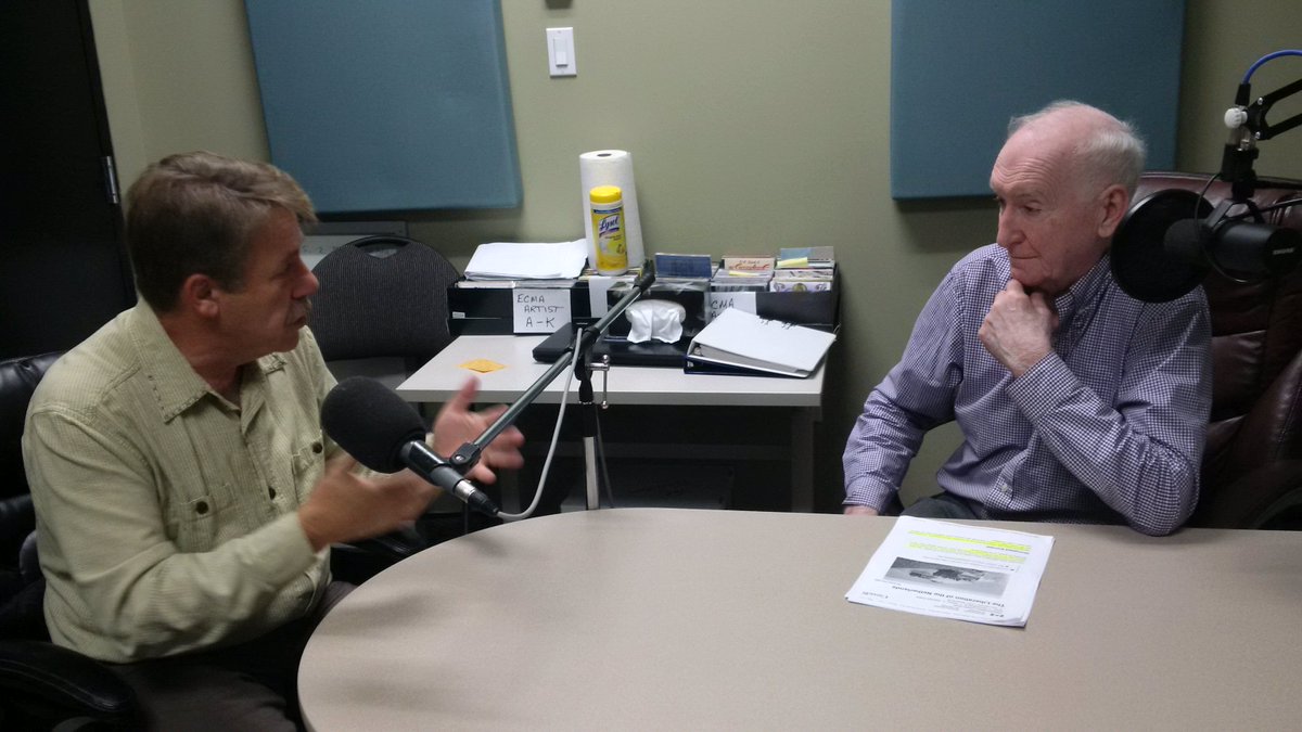 Peter Stoffer on Remembrance Day with Al in our studio. Listen to a preview: audioboom.com/boos/3761192-p… #peterstoffer