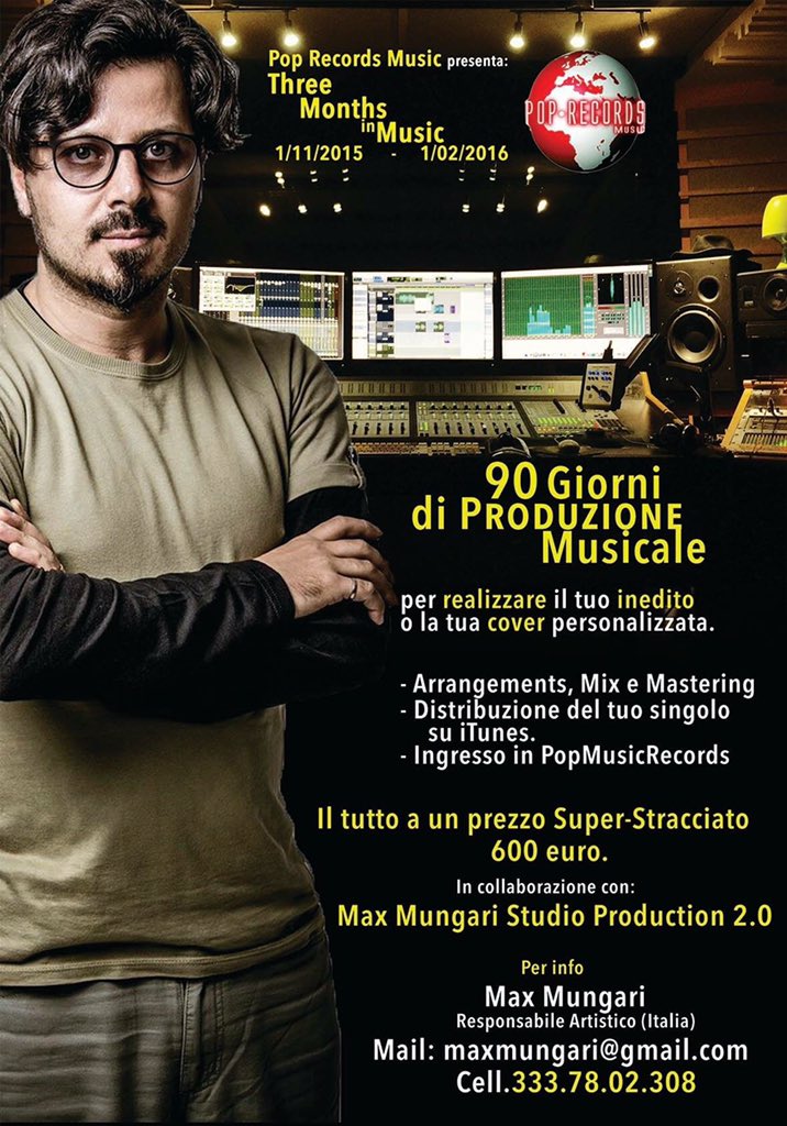 MaxMungari's tweet photo. Start.
Parte oggi una nuova Iniziativa che riguarda tutti gli artisti ,dai cantautori alle band e agli interpreti ! https://t.co/OAsSRXMYzM