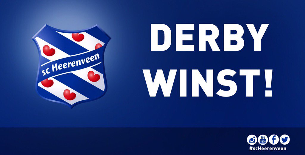 scHeerenveen's tweet photo. AFGELOPEN! Heerenveen wint met 2-0 van Cambuur Leeuwarden! #heecam https://t.co/Ya7NVoC31W