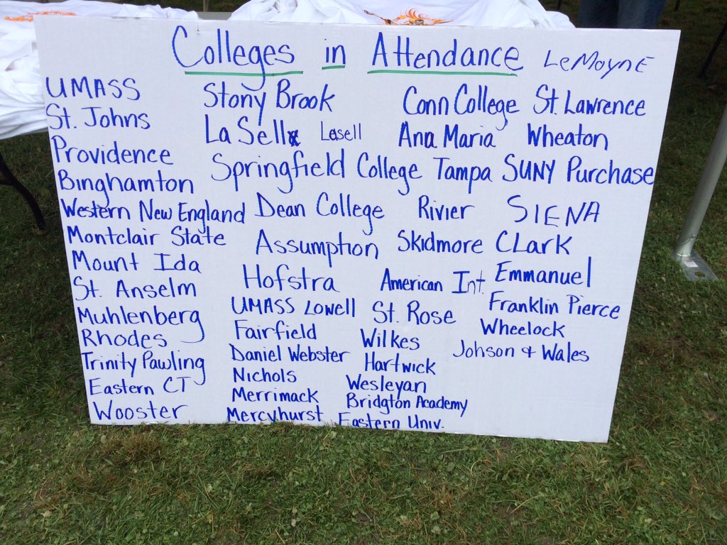 ConnValleyLax's tweet photo. Great list of schools at #umassmidfallclassic #berecruited https://t.co/4YEollL7y5