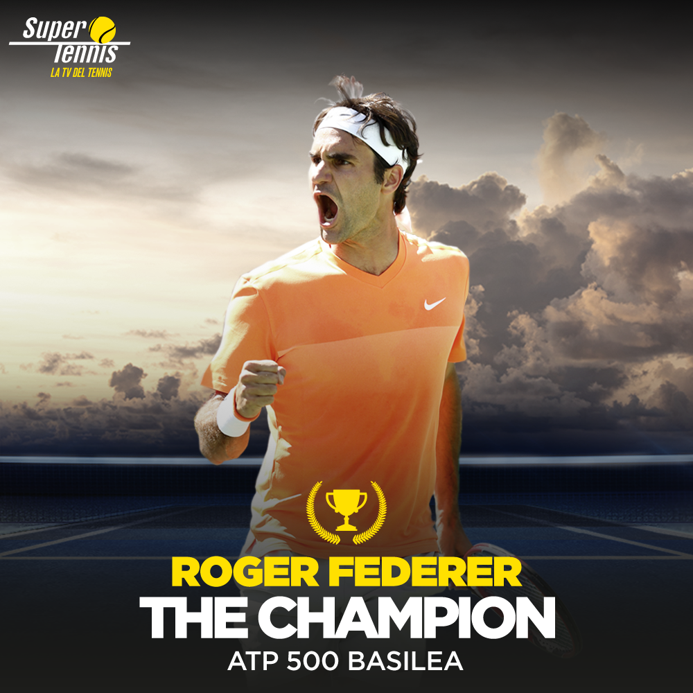 È #Federer il campione dell'#ATPBasel, per la 7°volta! Batte #Nadal 6-3 5-7 6-3! Congratuliamoci con un RT! #tennis