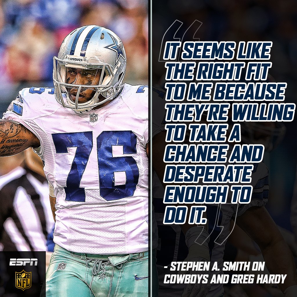 .<a href="/stephenasmith/">Stephen A Smith</a> says the Cowboys are the perfect match for Greg Hardy.