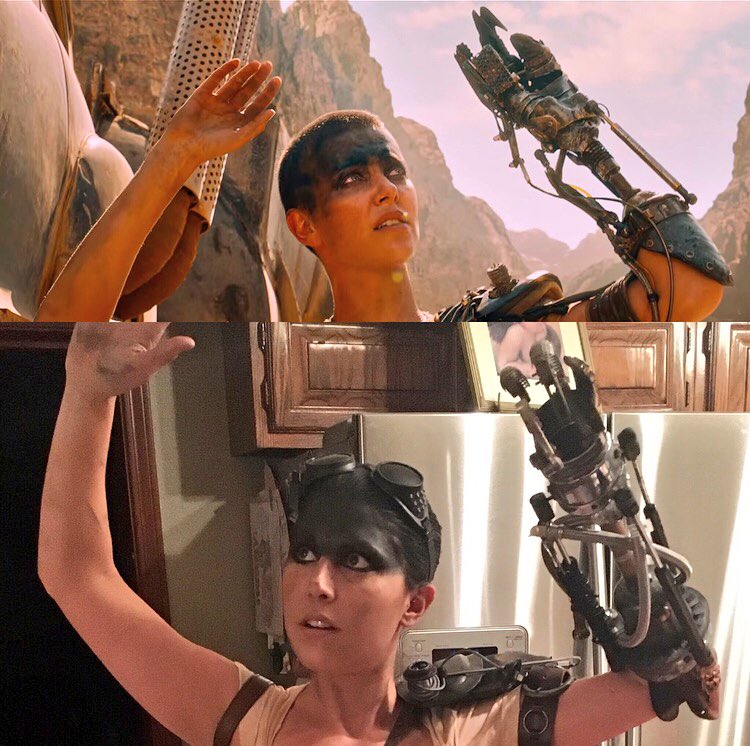 Why is #Halloween over? Can I be #furiosa every day. Media representation of disabilities is important! #amputee