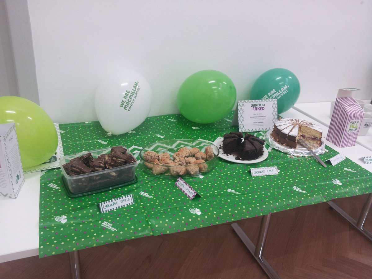 EdinburghSusJam's tweet photo. Baked or Faked? Lets stop cancer together, on piece of cake at a time. #macmillancancer #ESJ15 #GSusJam https://t.co/XcDM26GIUt