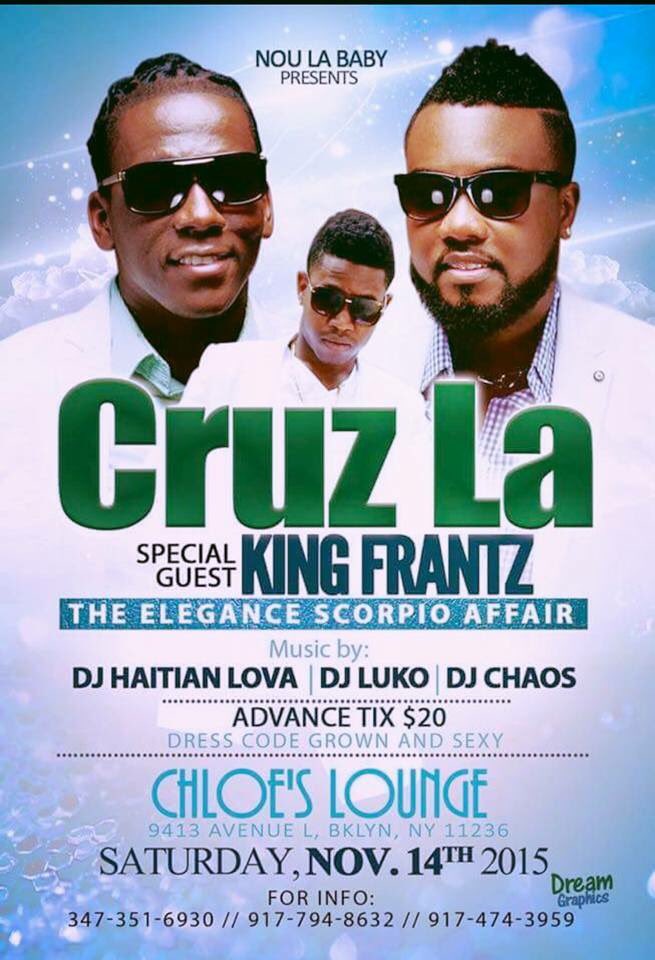 MenCruzLa's tweet photo. CATCH US INSIDE OF CHLOE'S NOV 14th. #LòbèySouLòbèy #CruzLa #BonBagay 🔥🔥🔥 https://t.co/juAT4x5zM5