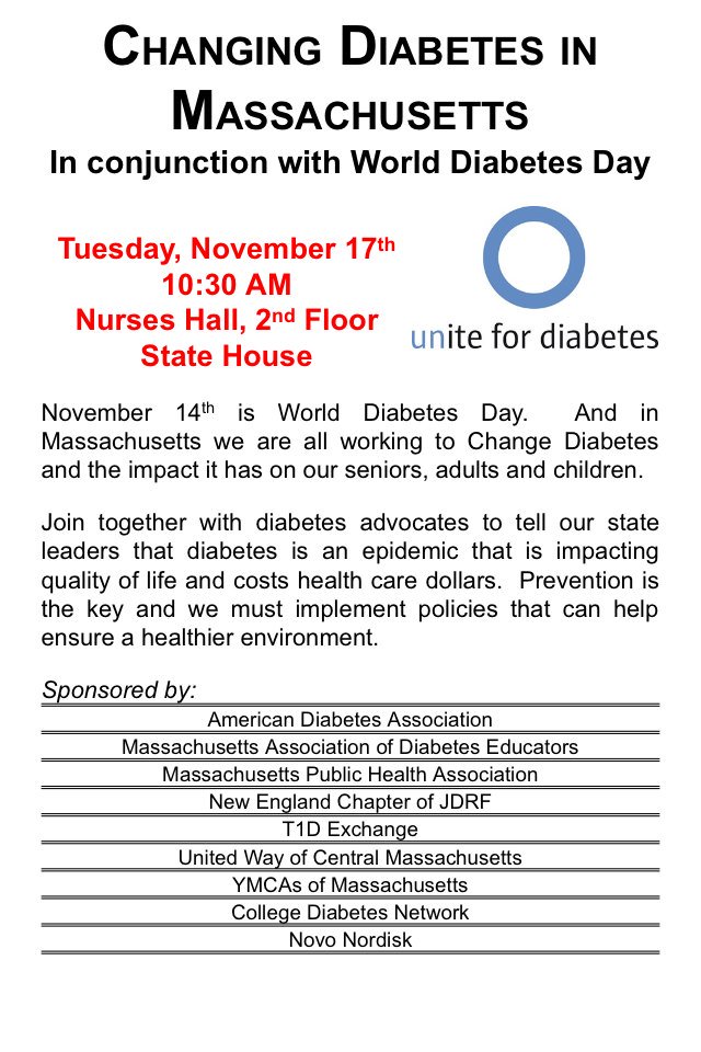 Please join us 'Changing Diabetes Day' 11/17 @UMWPRC @UMassMedNow @umassmemorial @UMassMedical @UMedCommunity