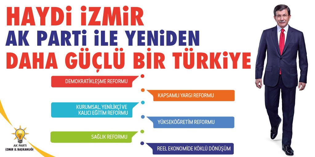 akpartiizmir's tweet photo. #türkiye
#turkey
#akparti
#secim2015
#izmir
#akpartiizmir
HAYDİ İZMİR, AK PARTİ İLE YENİDEN DAHA GÜÇLÜ BİR TÜRKİYE! https://t.co/pTRxoghGTs