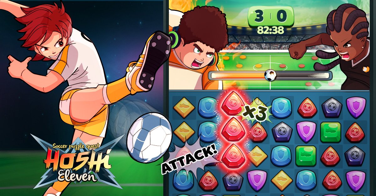 In #HoshiEleven make the best plays, defend, pass, and… GOOOOAAL! Play here hoshieleven.com