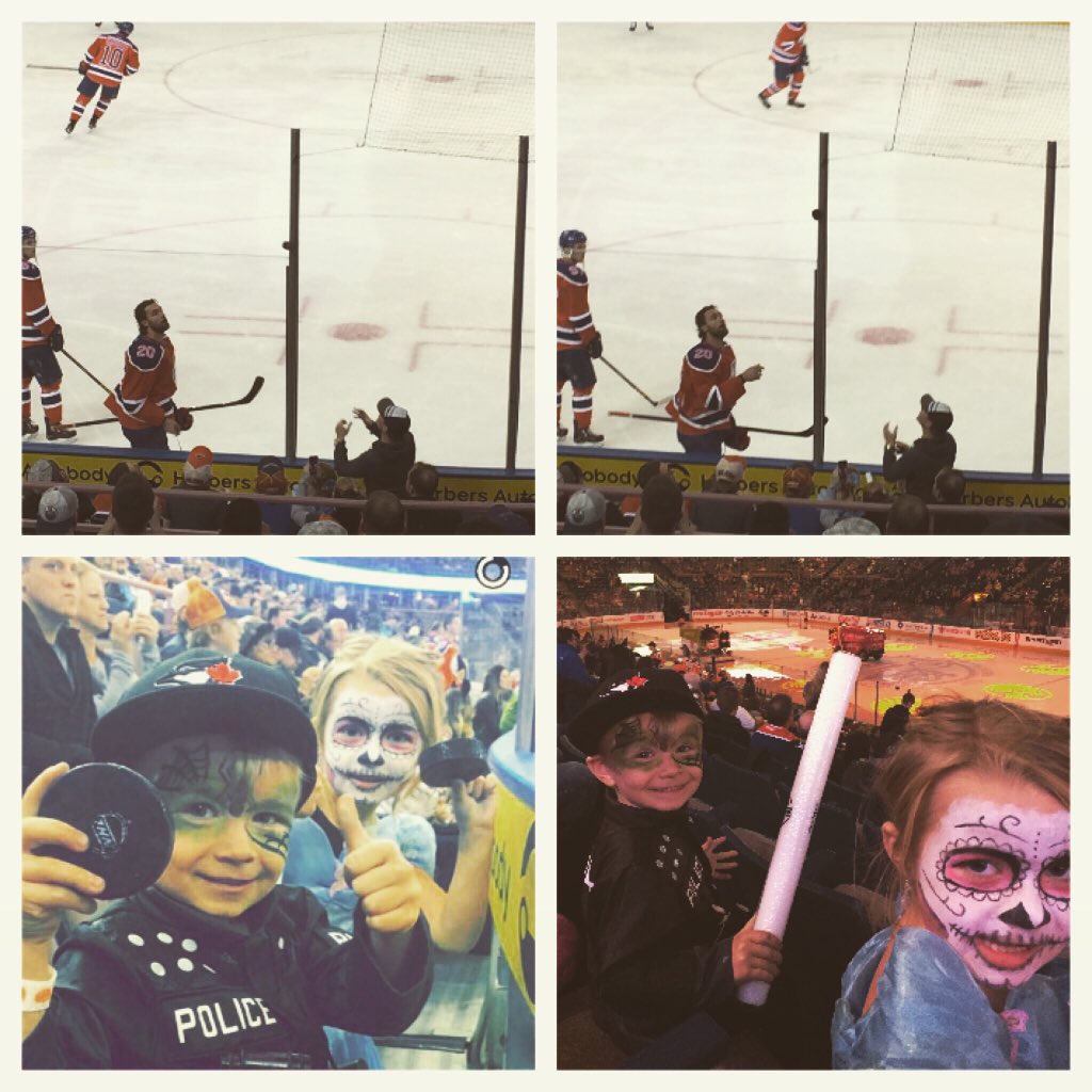 DKnull9's tweet photo. Class act @lukegazdic! Kids have a new favorite Oiler๐. @EdmontonOilers #goodtoss #dadhassickmittstoo #hiConnor https://t.co/s4D9lwR9Yv