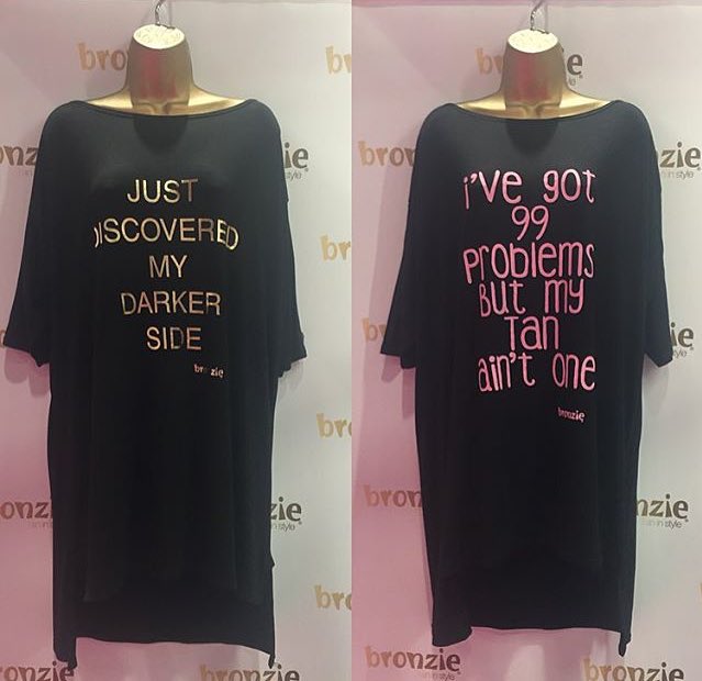 Bronzieuk's tweet photo. @Bronzieuk #TanTee #SilkySoft #AfterTan Launched @GirlsDayOutShow #Silky #Soft #TanSlogan ❤️ https://t.co/dRsHcgQuf8